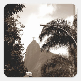 Pegatina Cuadrada Cristo da Rua