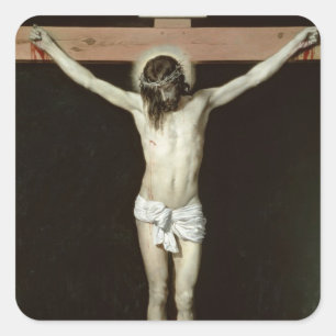 Pegatina Cuadrada Cristo en la cruz, c.1630
