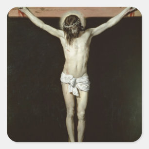 Pegatina Cuadrada Cristo en la cruz, c.1630
