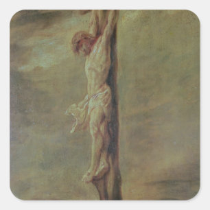 Pegatina Cuadrada Cristo en la cruz, c.1646
