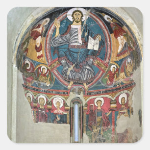 Pegatina Cuadrada Cristo en la gloria 2