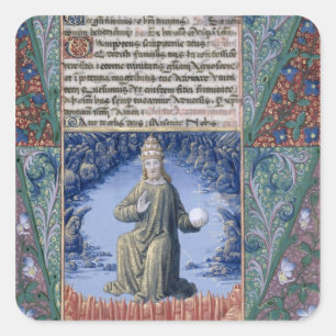 Pegatina Cuadrada Cristo en majestad