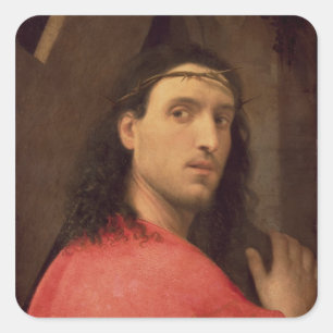 Pegatina Cuadrada Cristo portando la cruz, c.1515