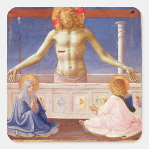 Pegatina Cuadrada Cristo que sube de su tumba
