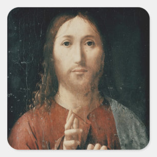 Pegatina Cuadrada Cristo Salvator Mundi, 1465