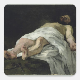 Pegatina Cuadrada Cristo tomado abajo de la cruz, 1874