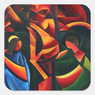 Pegatina Cuadrada Cristo - Último respiro 2008