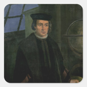 Pegatina Cuadrada Cristóbal Colón