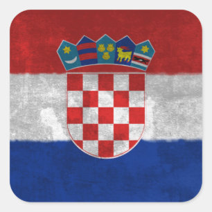 Pegatina Cuadrada Croacia