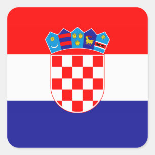 Pegatina Cuadrada Croacia - Bandera nacional croata