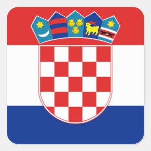 Pegatina Cuadrada croatia