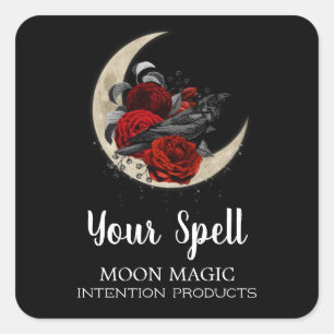 Pegatina Cuadrada Crow Spell Labs