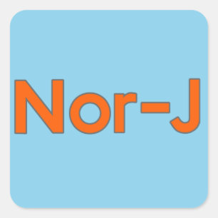 Pegatina Cuadrada Cruce de nórwood