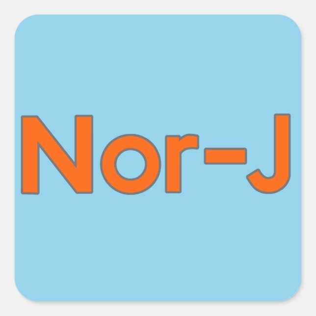 Pegatina Cuadrada Cruce de nórwood (Anverso)