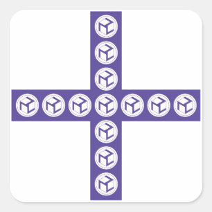 Pegatina Cuadrada Cruz de Antahkarana - Antahkarana femenino