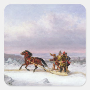 Pegatina Cuadrada Cruzando la San Lorenzo