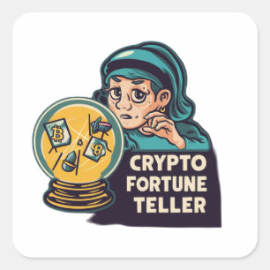 Pegatina Cuadrada Crypto Fortune Teller