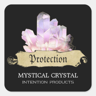 Pegatina Cuadrada Crystal Witch Black Spell Labs