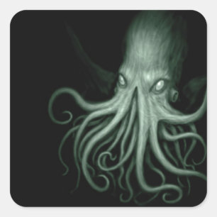 Pegatina Cuadrada cthulhu