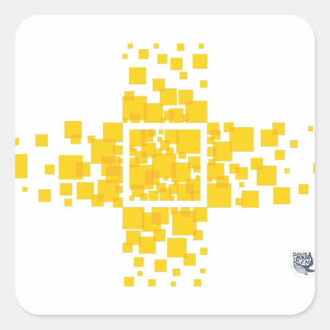 Pegatina Cuadrada Cuadrada (Anverso)