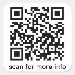 Pegatina Cuadrada Cuadrado grande del código de QR