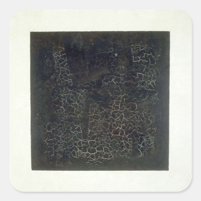 Pegatina Cuadrada Cuadrado negro (Anverso)