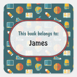 Pegatina Cuadrada Cuadrado personalizado del patrón de suministros e