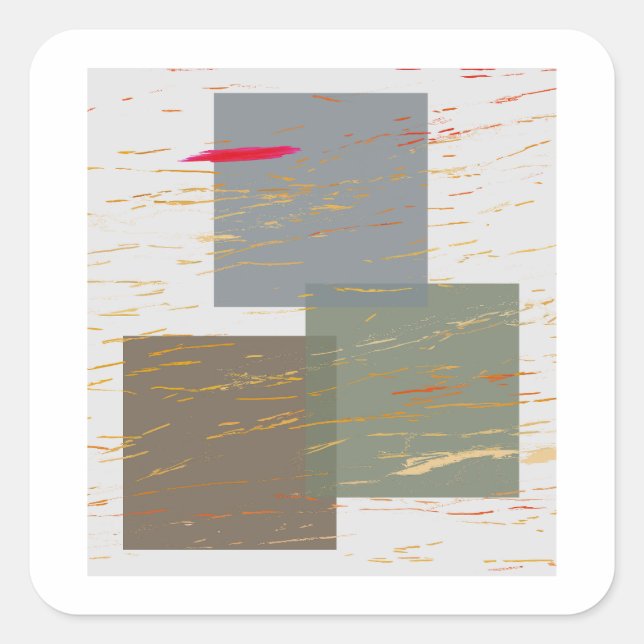 Pegatina Cuadrada Cuadrados de Streak (Anverso)