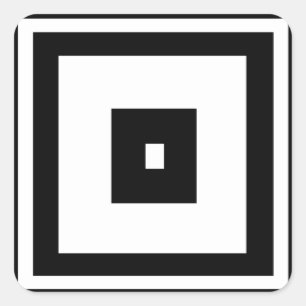 Pegatina Cuadrada Cuadrados en blanco y negro