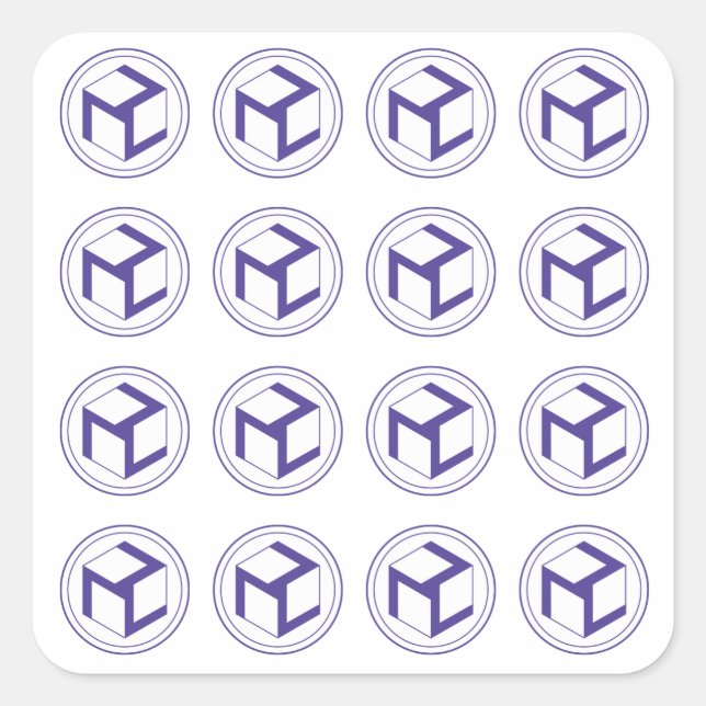 Pegatina Cuadrada Cuadrícula de Antahkaranas-plaza Antahkarana-hembr (Anverso)