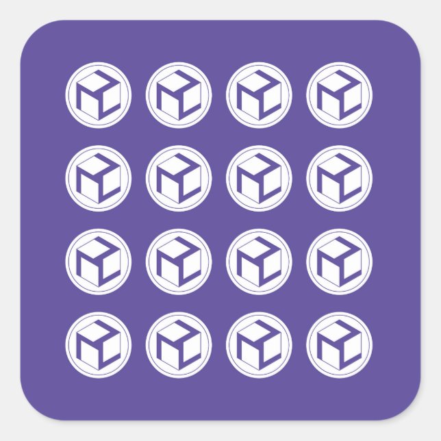 Pegatina Cuadrada Cuadrícula de Antahkaranas - Plaza Antahkarana - M (Anverso)