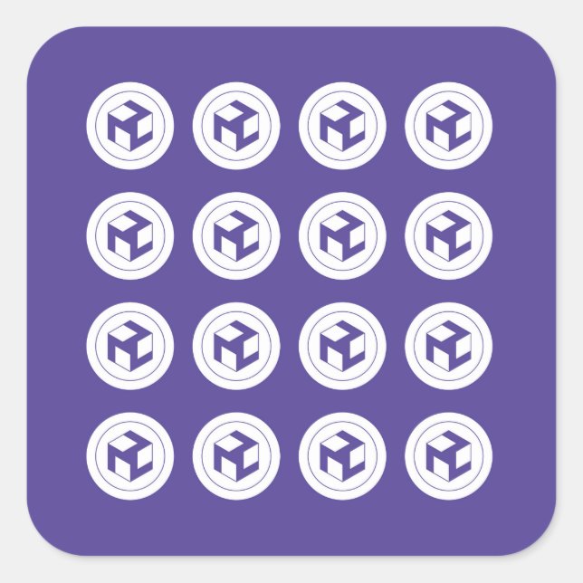 Pegatina Cuadrada Cuadrícula de Antahkaranas -plaza Antahkarana-mach (Anverso)