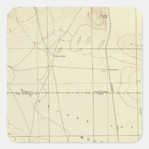 Pegatina Cuadrada Cuadrilátero de Palmdale que muestra la grieta de