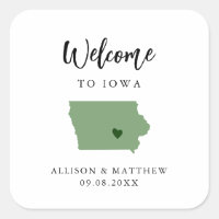 Cualquier color Iowa Boda Bolsa de bienvenida o ca
