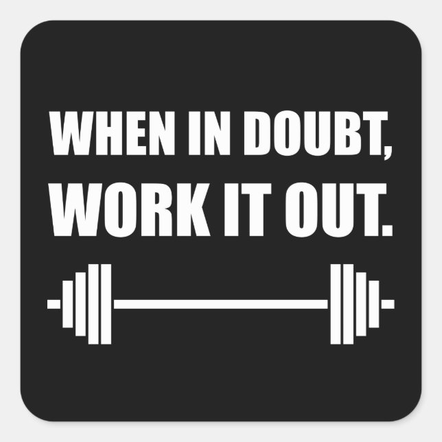 Pegatina Cuadrada Cuando en duda lo resuelve (Anverso)