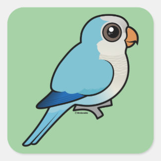 Pegatina Cuadrada Cuáquero azul