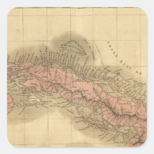 Pegatina Cuadrada Cuba 2