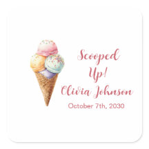 Cucharadas de helado pastel Cumpleaños de boda