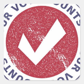 Pegatina Cuadrada cuenta de votos