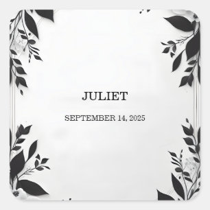 Pegatina Cuadrada Cuerda Linda Estamos Anudando Fiesta de Despedida 