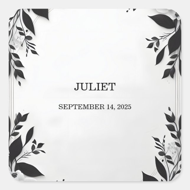 Pegatina Cuadrada Cuerda Linda Nos Estamos Casando Despedida de Solt (Anverso)