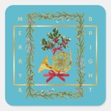 Cuerno francés elegante de Navidad turquesa