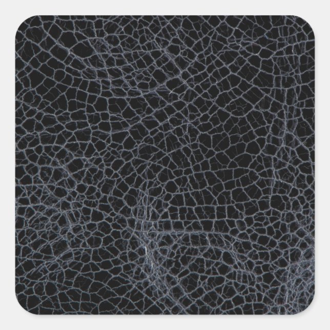 Pegatina Cuadrada Cuero negro (Anverso)