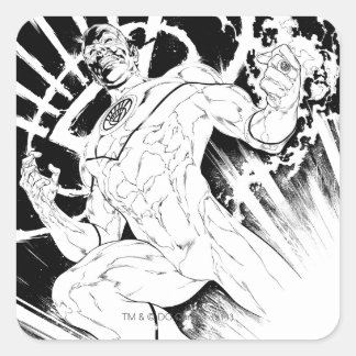 Pegatina Cuadrada Cuerpo de Linternas Blancas