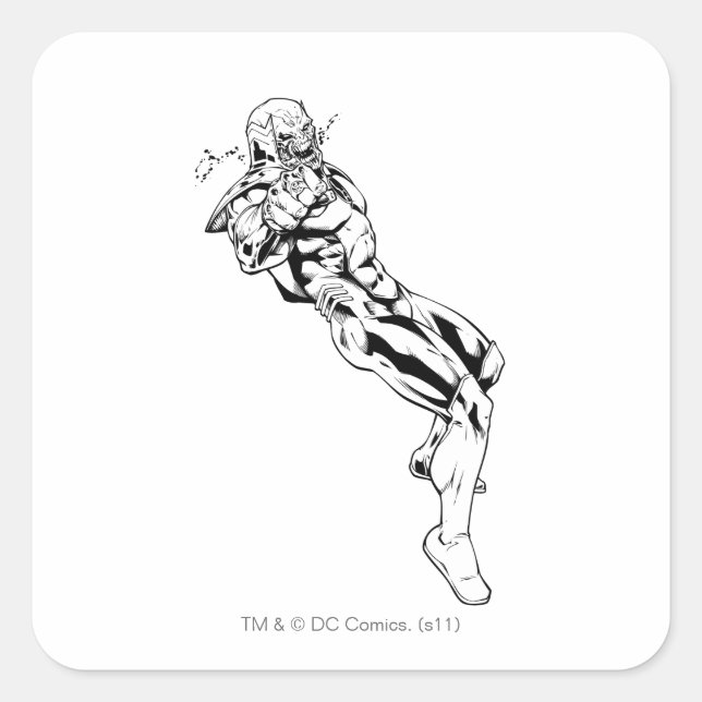 Pegatina Cuadrada Cuerpo de Linternas Rojas - Enorme 3 (Anverso)