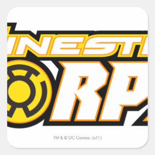 Pegatina Cuadrada Cuerpo de Sinestro