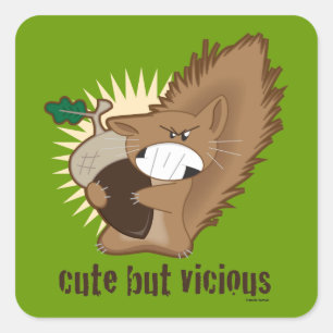 Pegatina Cuadrada Cuidado Pero Vicioso