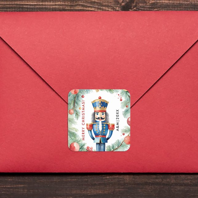 Pegatina Cuadrada Cuidados Navidades Rojos Y Verdes Nutcracker (Subido por el creador)