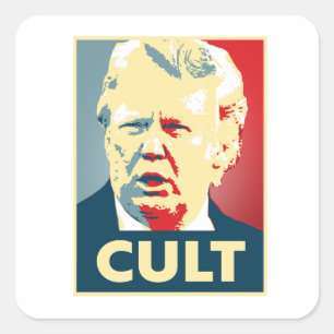 Pegatina Cuadrada Cult Trump