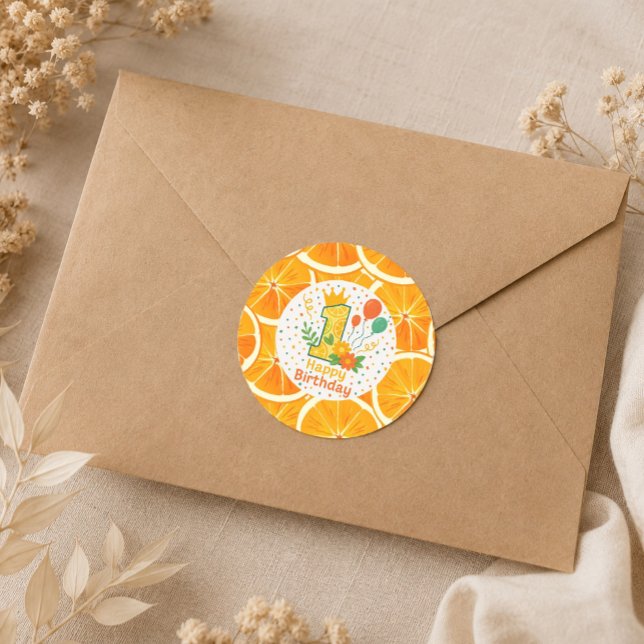 Pegatina Cuadrada Cumpleaños Brillante de Citrus (Subido por el creador)
